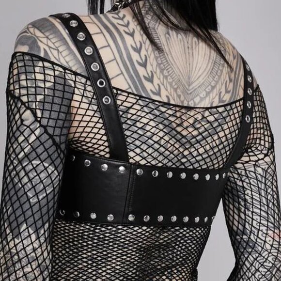 Widow Minutes To Midnight Bustier Top Black Medium - Picture 3 of 5